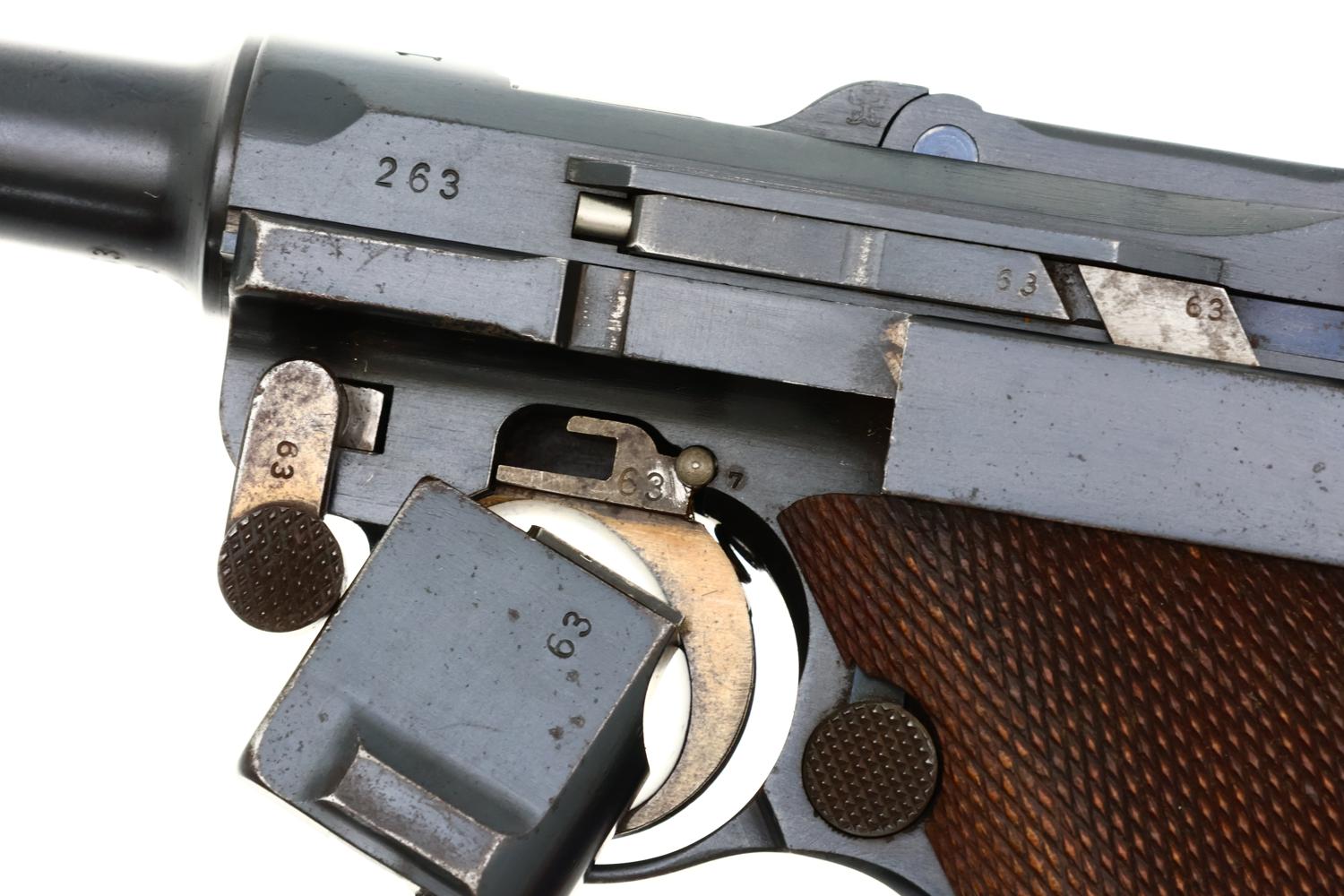 DWM 1908 Military 1913 Dated Luger Pistol, 263a, FB01973 - Image 12