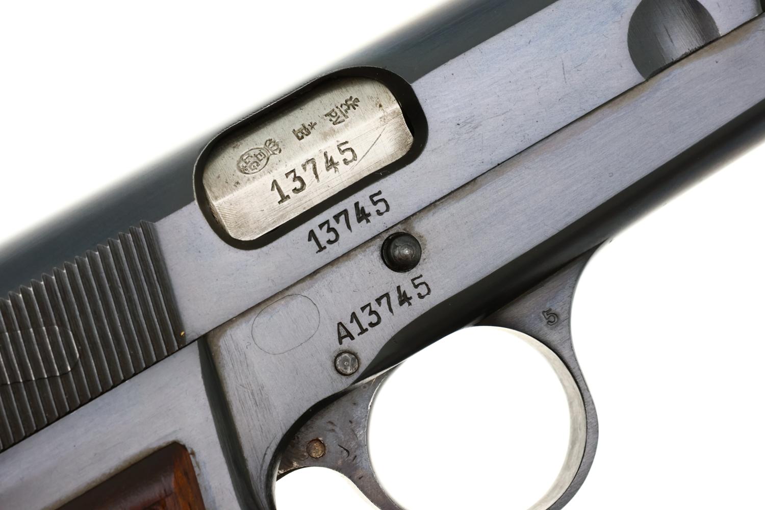 FN HP High Power, Early Postwar Commercial "A" prefix SN, A13745, FB01981