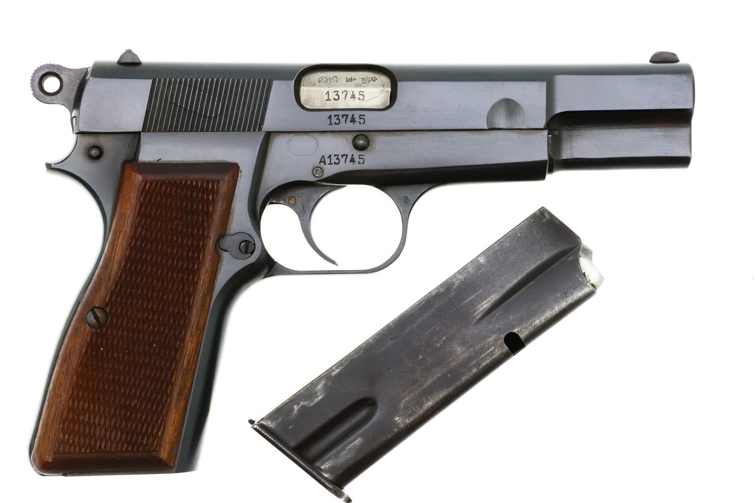 FN HP High Power, Early Postwar Commercial "A" prefix SN, A13745, FB01981 - Image 3