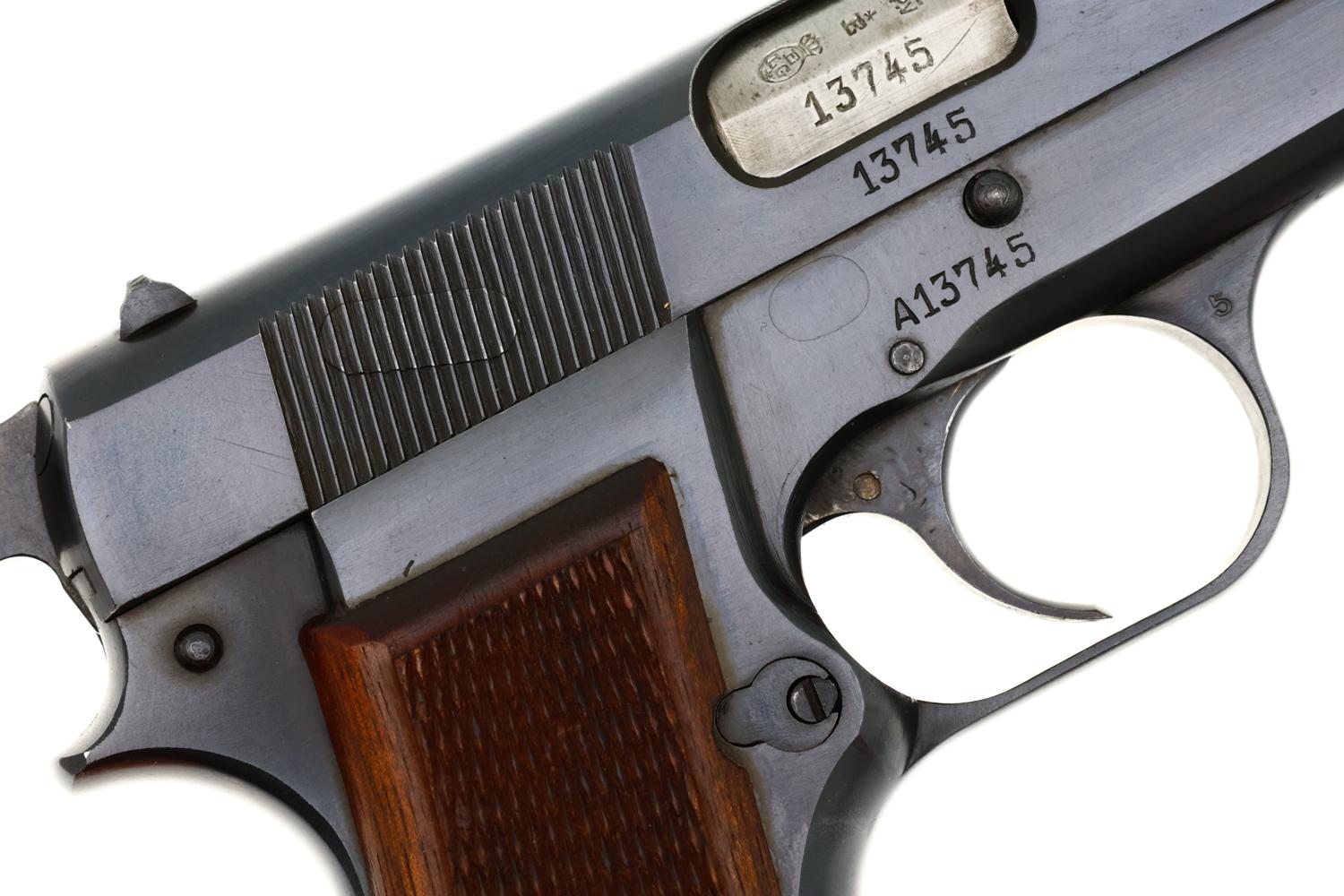 FN HP High Power, Early Postwar Commercial "A" prefix SN, A13745, FB01981 - Image 6