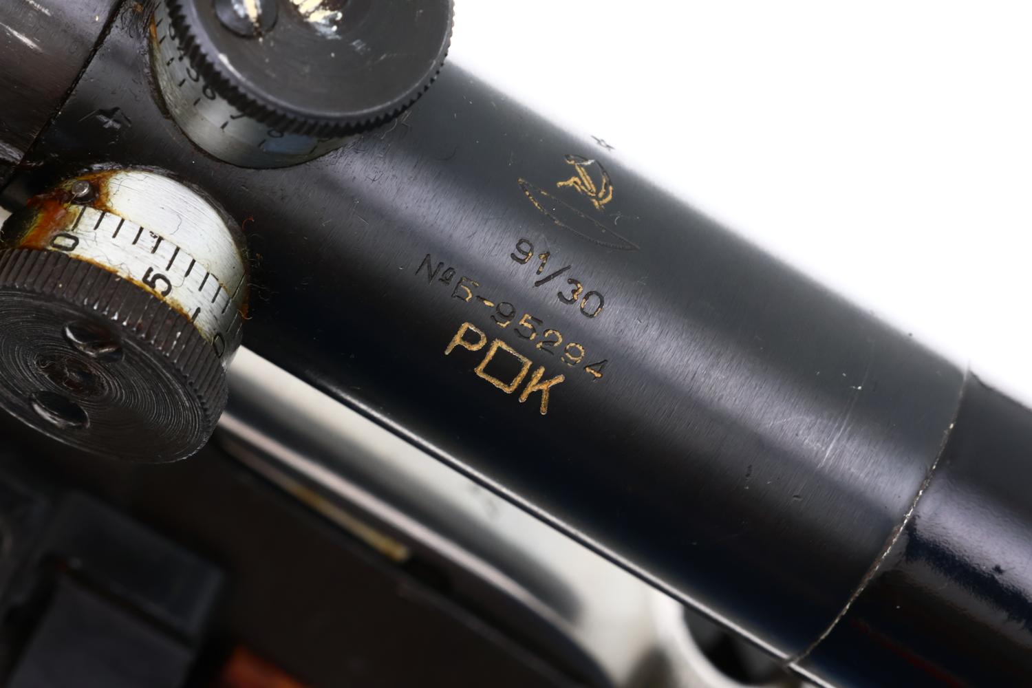 Izhevsk Mosin-Nagant Russian Sniper Rifle, Military, WWII, R18282, FB01969 - Image 8