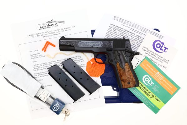 Lew Horton Special Colt Mk IV Series 70, Engraved, NIB, 73B2102, FB02259 - Image 3