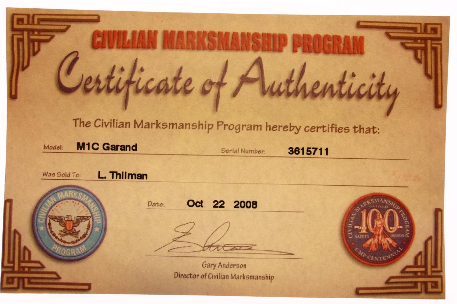 Springfield Armory M1C Garand Sniper Rifle, SA-52 Rebuild, 3615711, FB01741 - Image 15