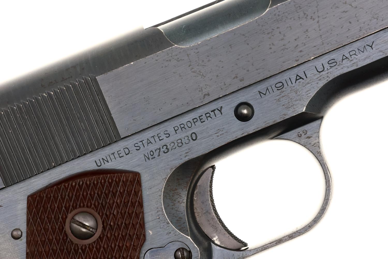Colt, Blued 1911A1 Military Pistol, Made 1941, 732830, FB02178 - Image 4