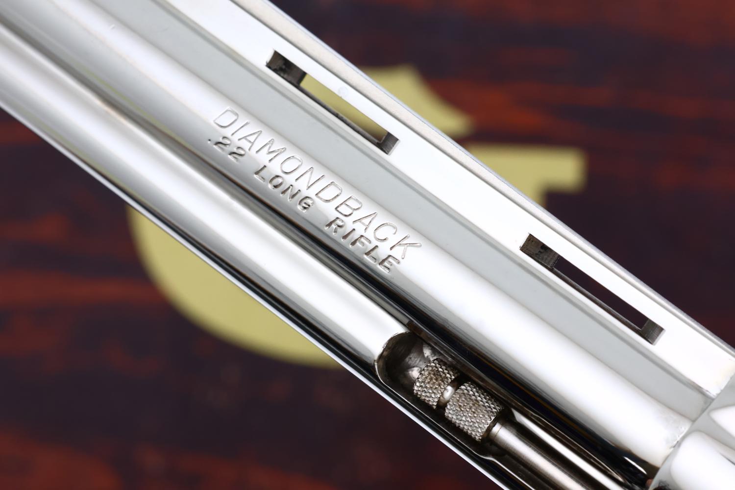 Colt Diamondback Revolver, 6" Nickle finish, .22LR, Boxed, R56816, FB02279 - Image 8