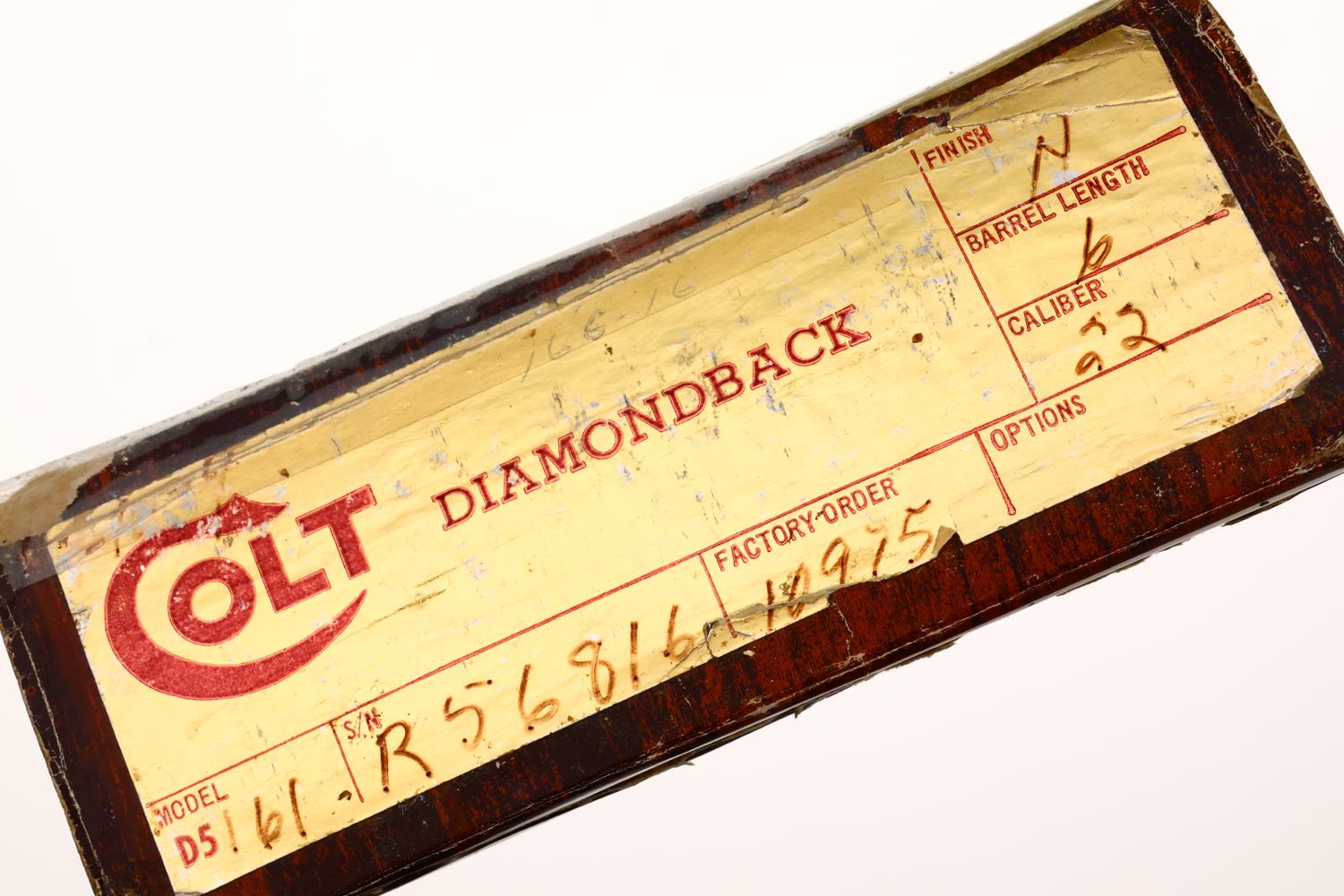 Colt Diamondback Revolver, 6" Nickle finish, .22LR, Boxed, R56816, FB02279 - Image 21