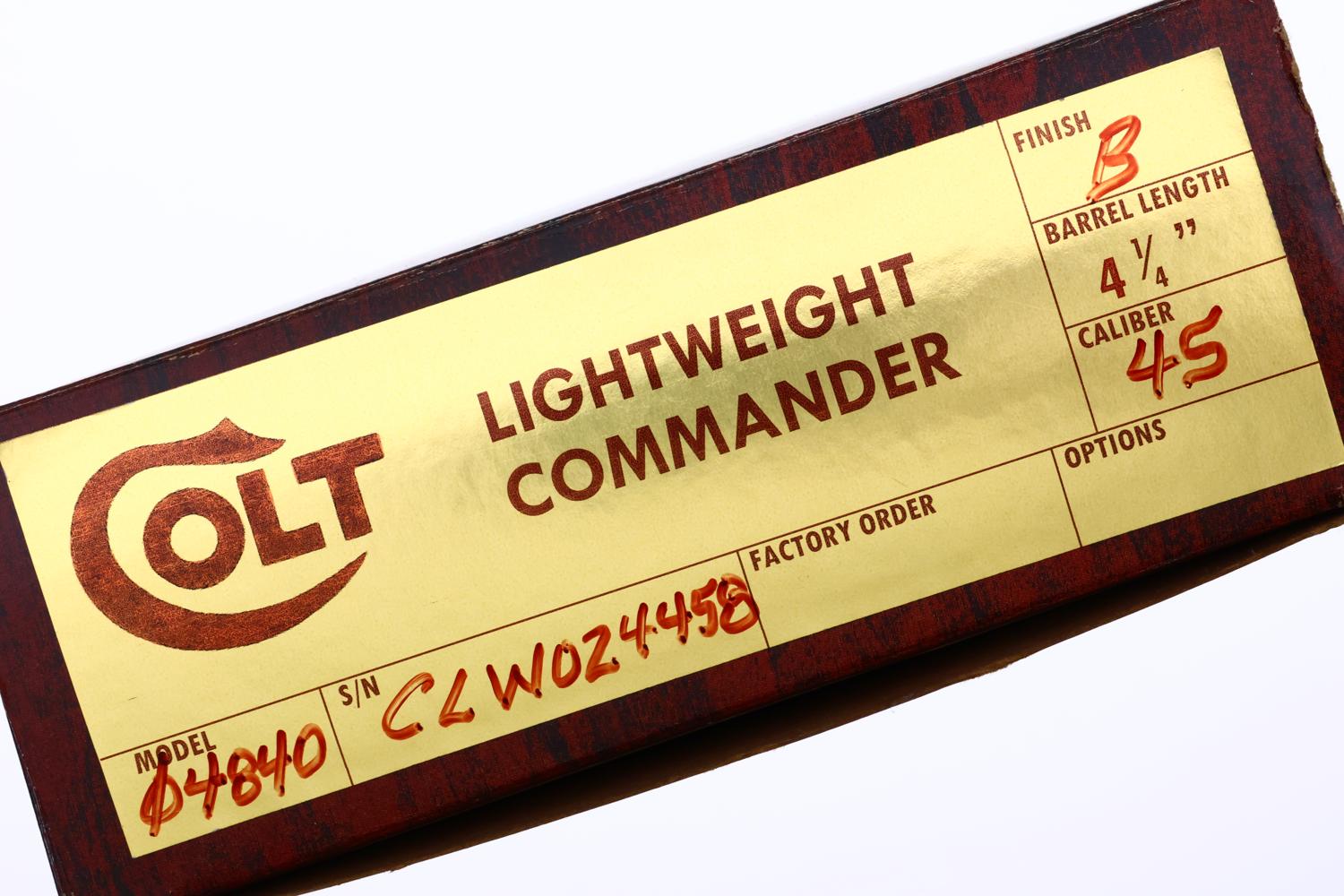 Colt Lightweight Commander .45, made 1976, Boxed, CLW024458, FB02275 - Image 14