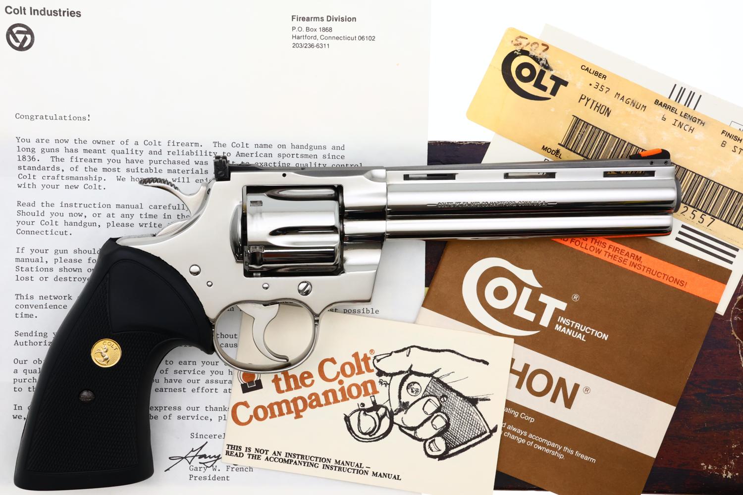 Colt Python, Brite Stainless Steel, Matching Box, T42557, FB02282 - Image 3