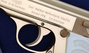 Walther PPK, Gold Plated, Factory Case, Pimp Gun, 158628A, FB02248