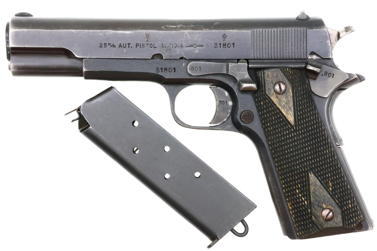 Kongsberg Arsenal Norwegian 1914 Pistol, 1945, Documented, 31801, FB02316 - Image 2