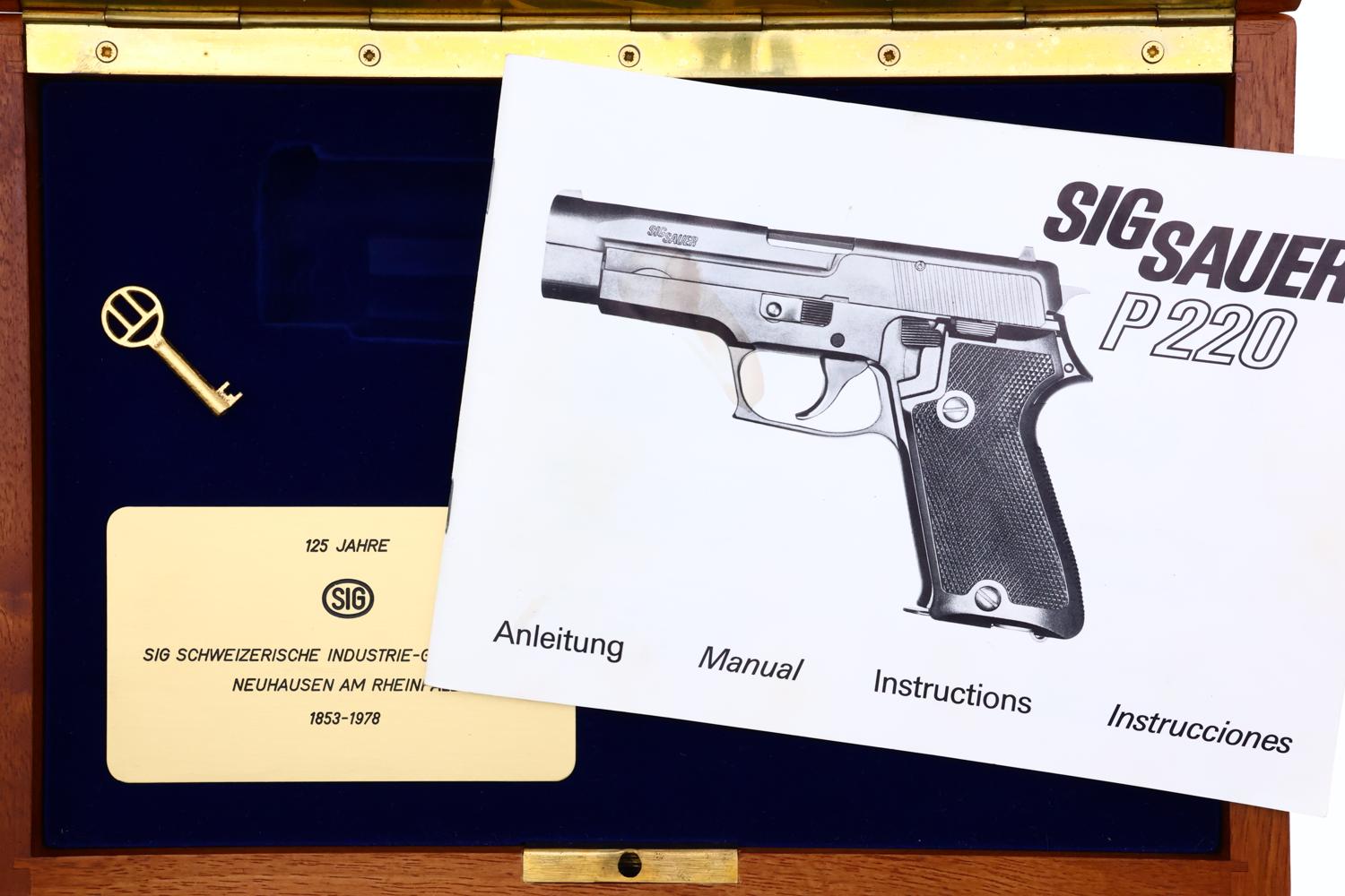 SIG SAUER, P220 125th Commemorative Pistol, Cased. JP714, FB02006 - Image 9