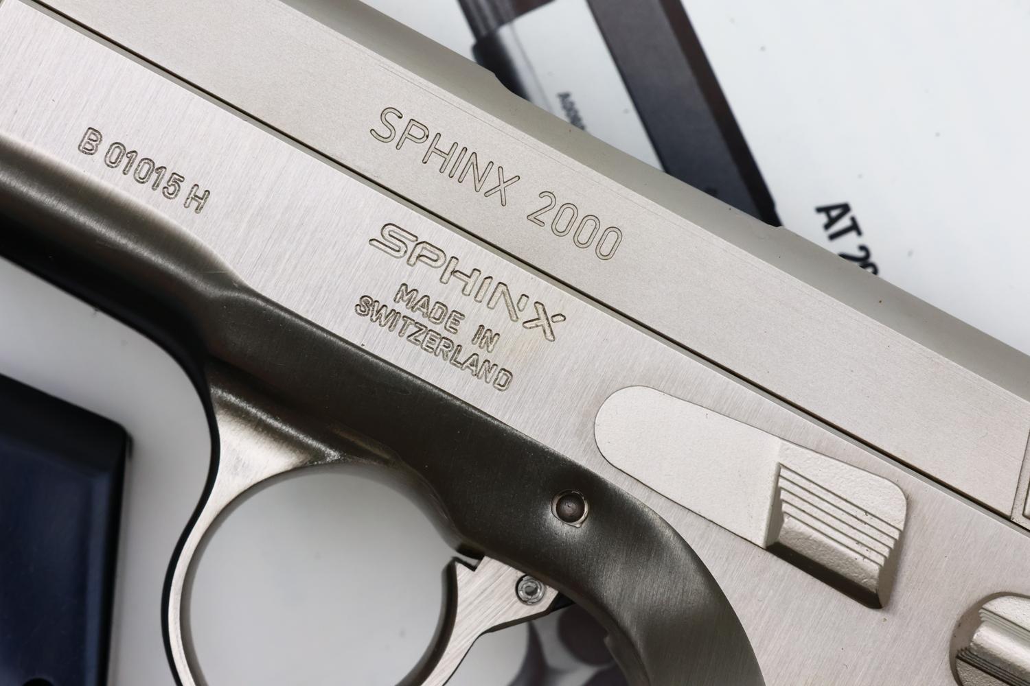 Swiss Sphinx, AT2000H, Stainless Steel Pistol, Boxed, B01015H, FB02285 - Image 2