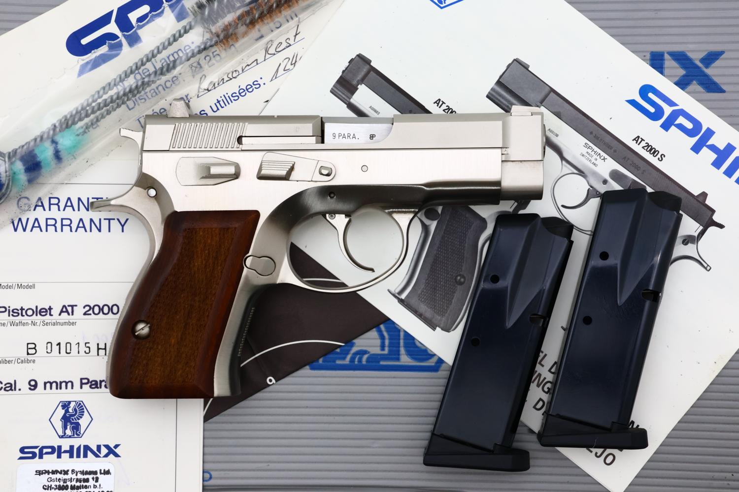Swiss Sphinx, AT2000H, Stainless Steel Pistol, Boxed, B01015H, FB02285 - Image 3