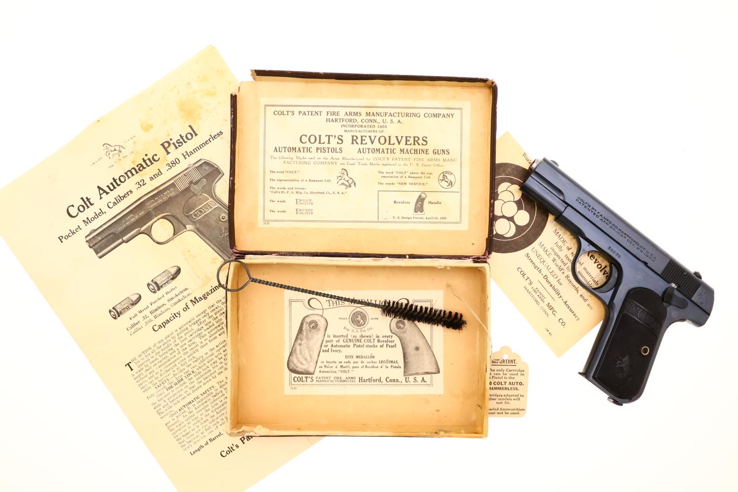 Colt 1908 Hammerless, .380 ACP, Factory Box, 58979, FB01642