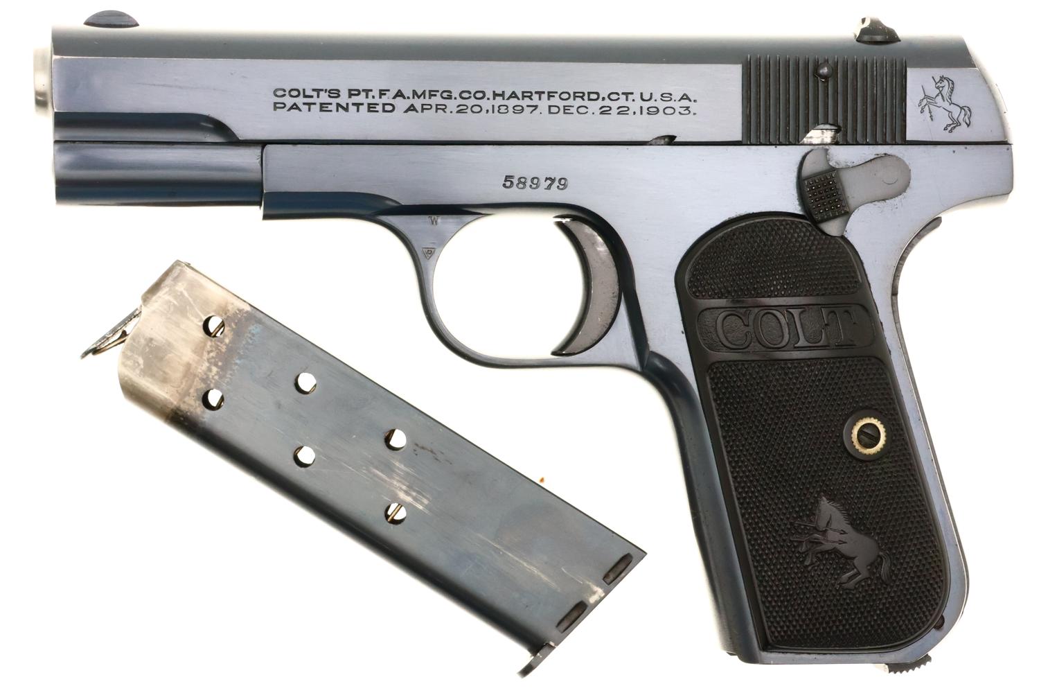 Colt 1908 Hammerless, .380 ACP, Factory Box, 58979, FB01642 - Image 2