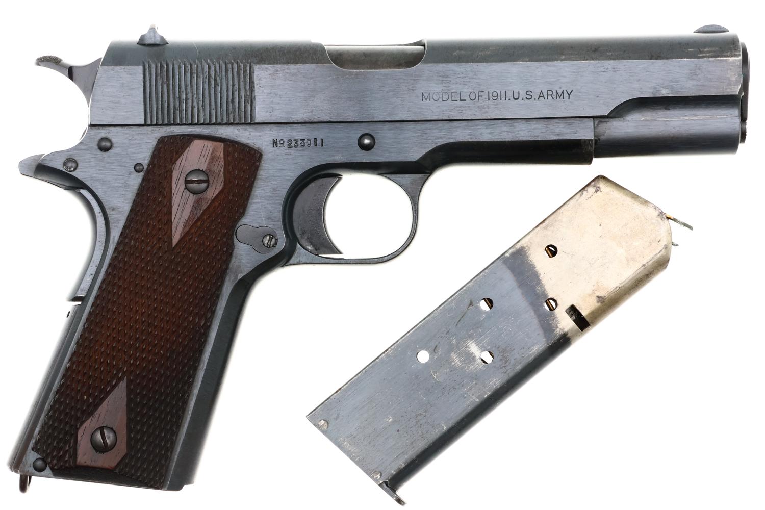 Colt 1911 US Military Pistol, WWI Navy Shipped, Rig, 233011, FB01628 - Image 5