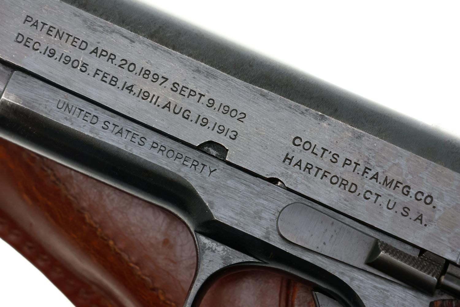 Colt 1911 US Military Pistol, WWI Navy Shipped, Rig, 233011, FB01628 - Image 6