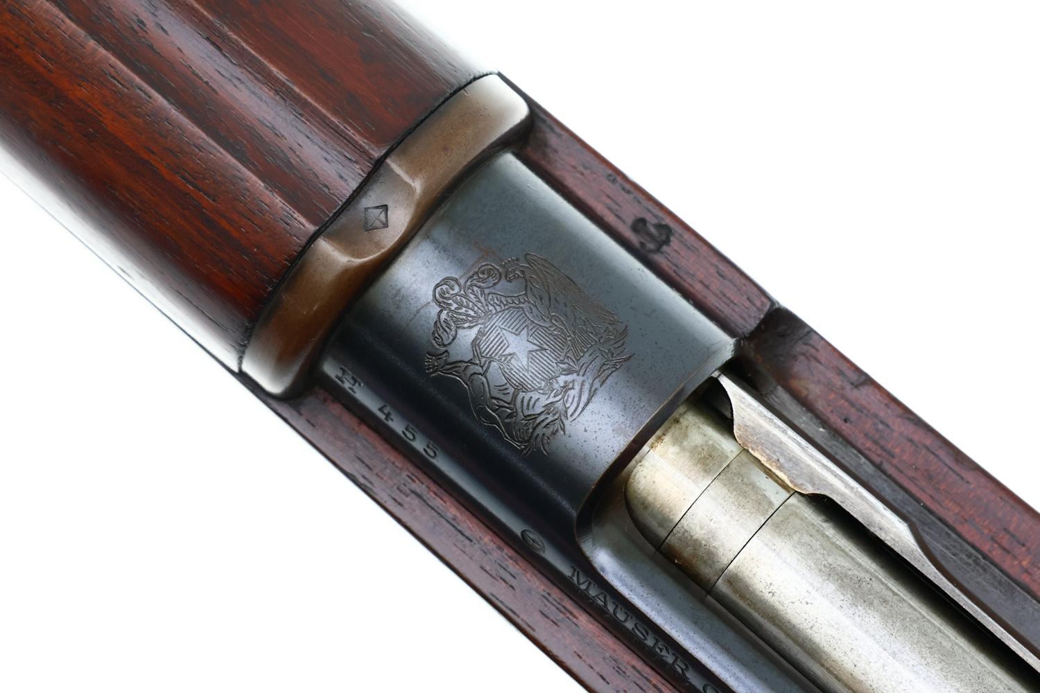 German Loewe 1895 Chilean Mauser Military Rifle, ANTIQUE, H455, FB01789 - Image 4