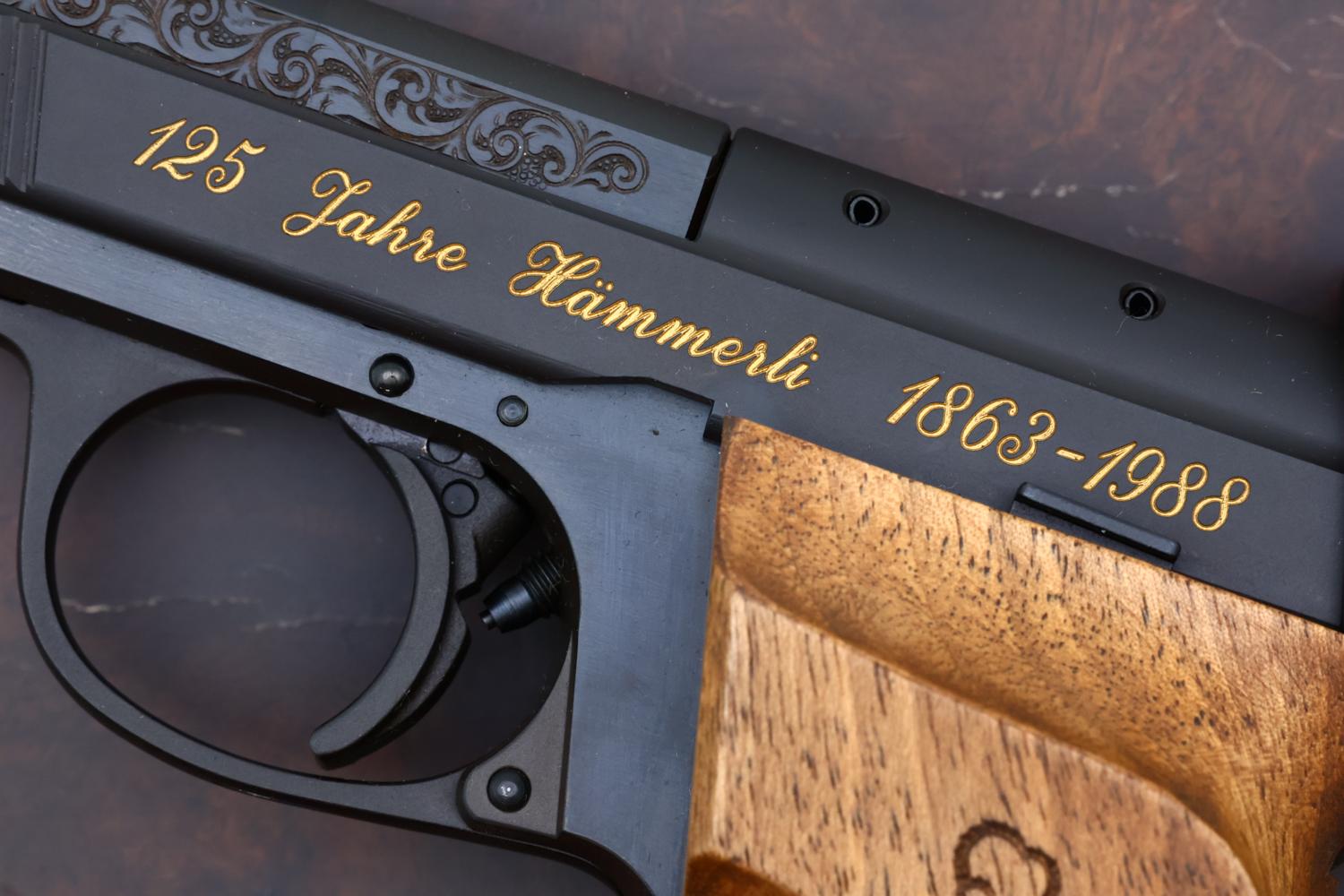 Hammerli 208 Pistol Engraved 125 Year Commemorative, Cased, JP0335, FB02062 - Image 10