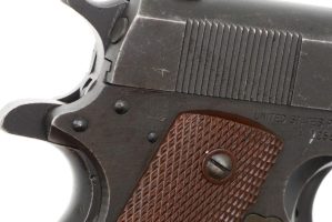 Ithaca 1911A1 pistol, Military, British Lend Lease, 1255532, FB01512