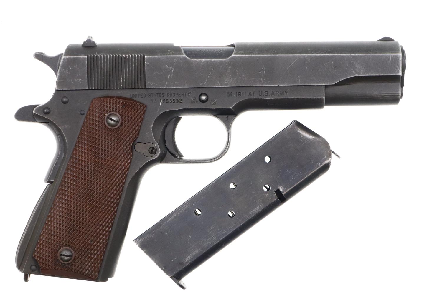 Ithaca 1911A1 pistol, Military, British Lend Lease, 1255532, FB01512 - Image 3