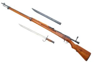 Japanese Arisaka Type 38 WWII Military Rifle, Bayonet, 41039, FB01805