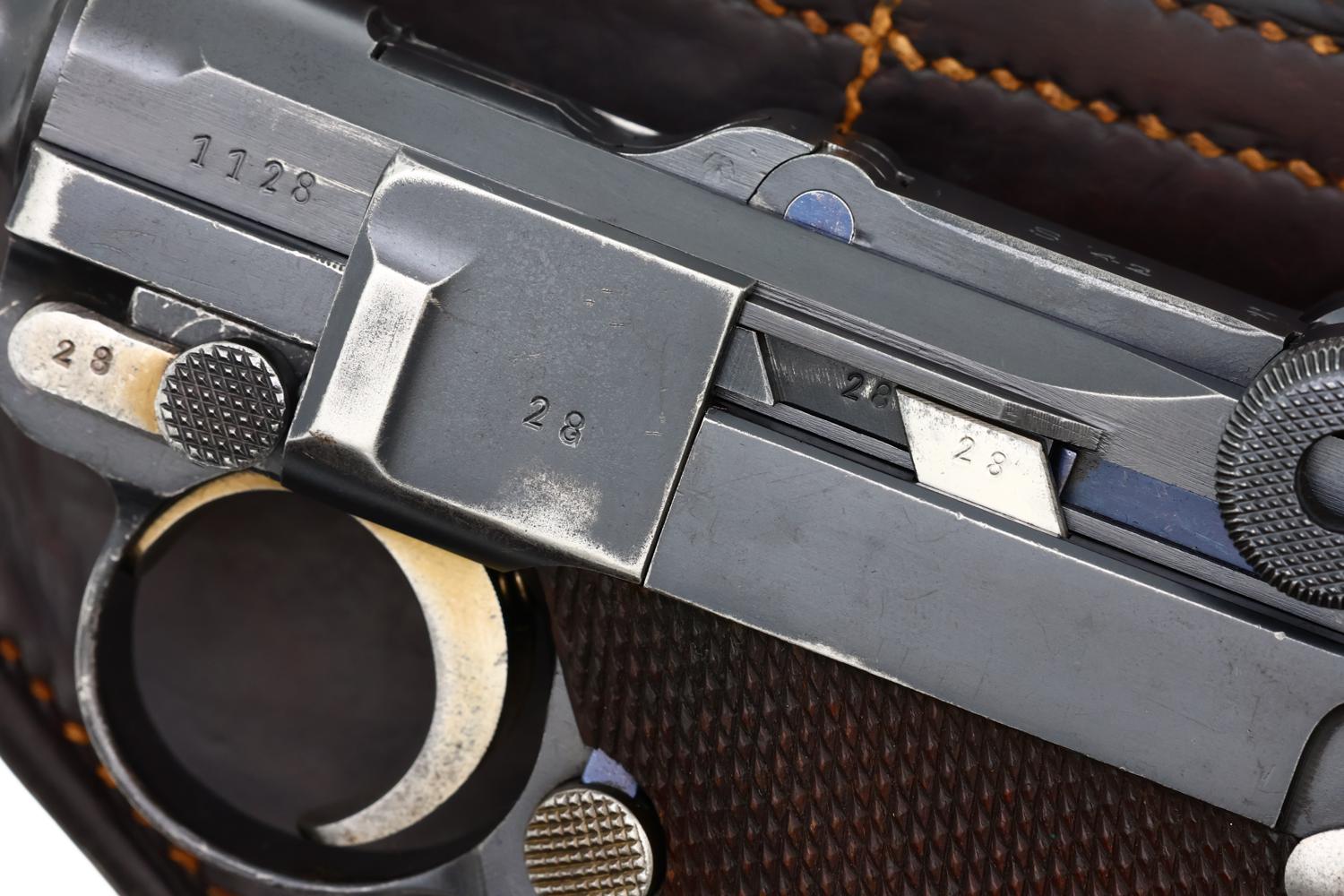 Mauser 1936 dated S/42 Luger Pistol, Rig, 1128h, FB01578 - Image 3