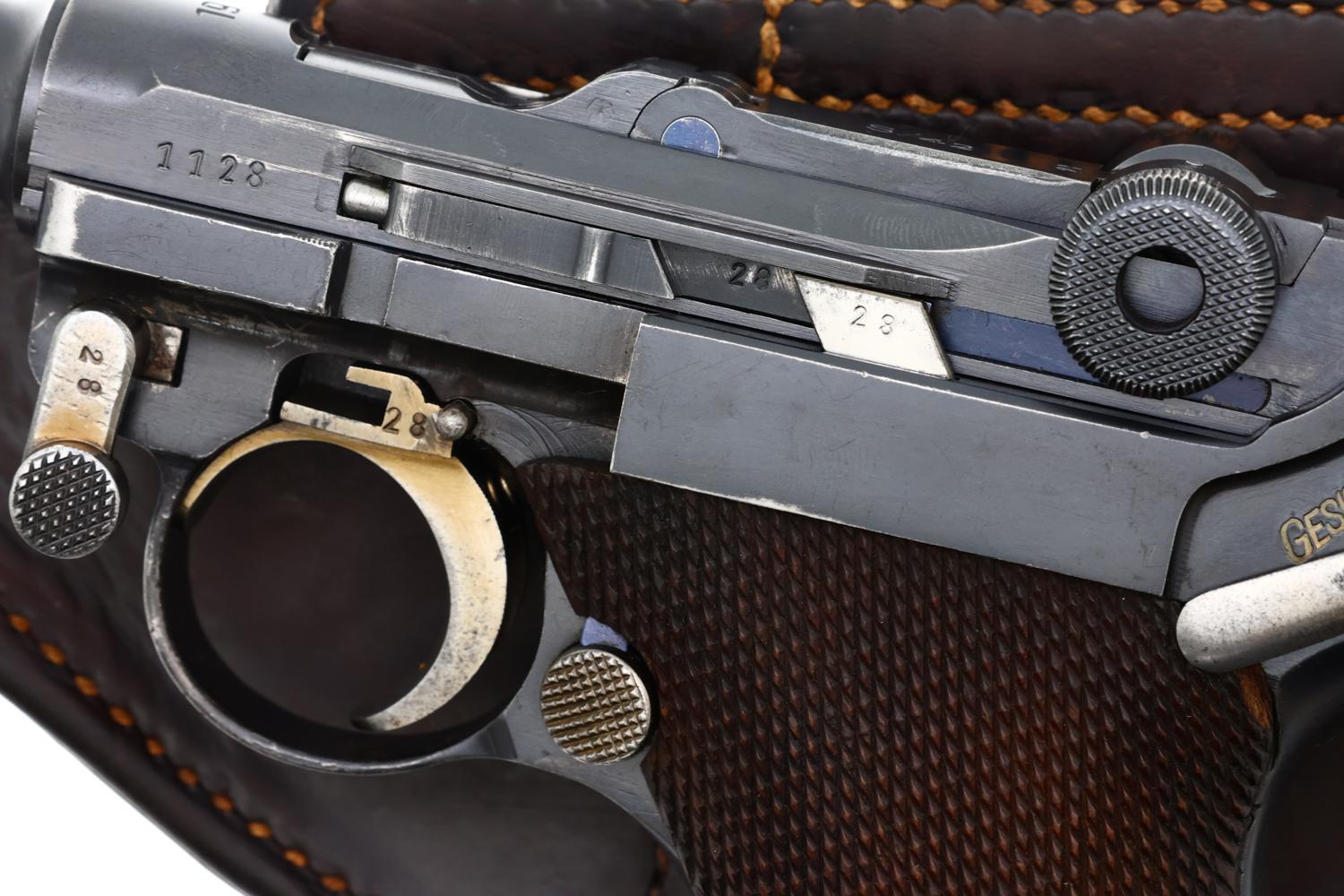 Mauser 1936 dated S/42 Luger Pistol, Rig, 1128h, FB01578 - Image 4