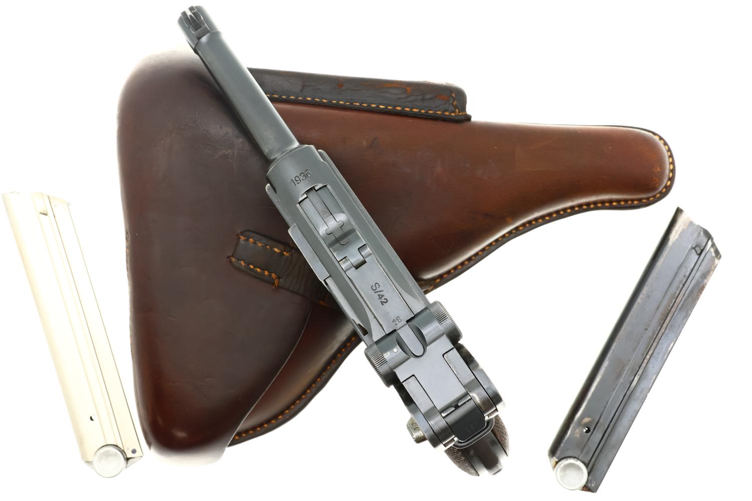 Mauser 1936 dated S/42 Luger Pistol, Rig, 1128h, FB01578 - Image 7