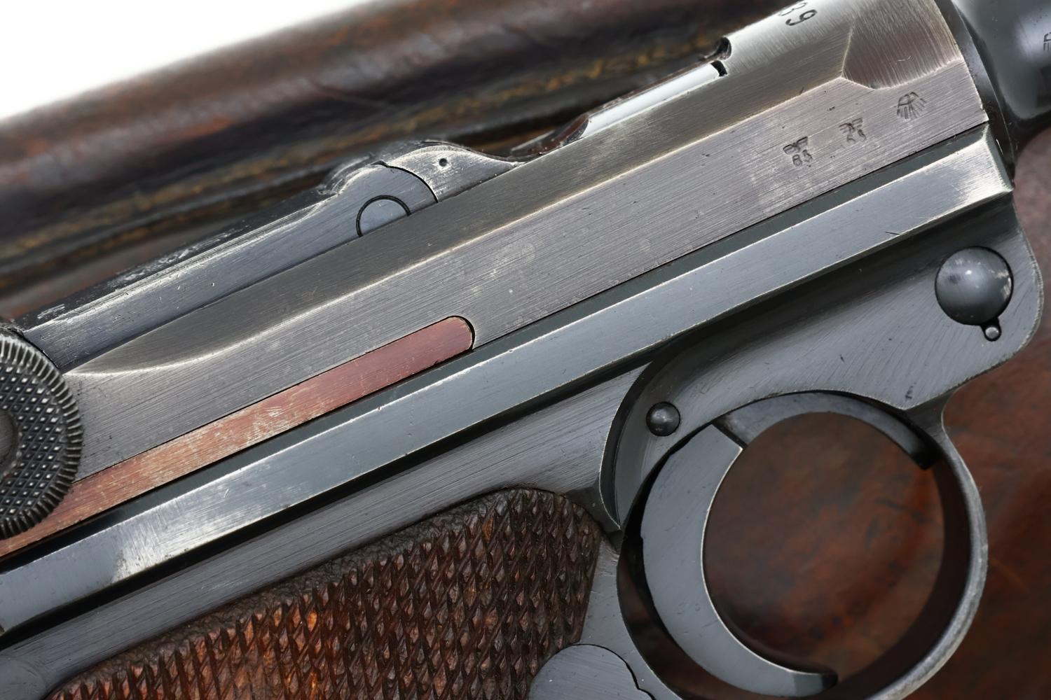 Mauser 1939 S/42 German Army WWII Luger Pistol, 5946o, FB01577 - Image 4