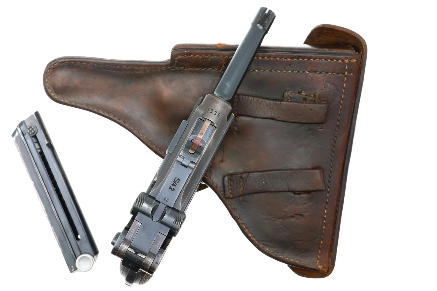 Mauser 1939 S/42 German Army WWII Luger Pistol, 5946o, FB01577 - Image 6