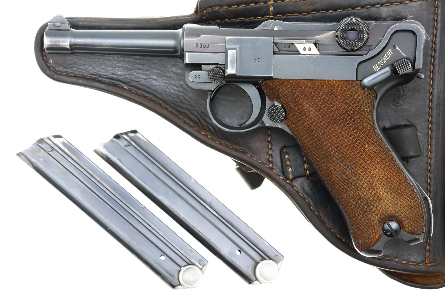 Mauser Luger 1938 S/42 German WWII Military pistol, 8300i, FB01576