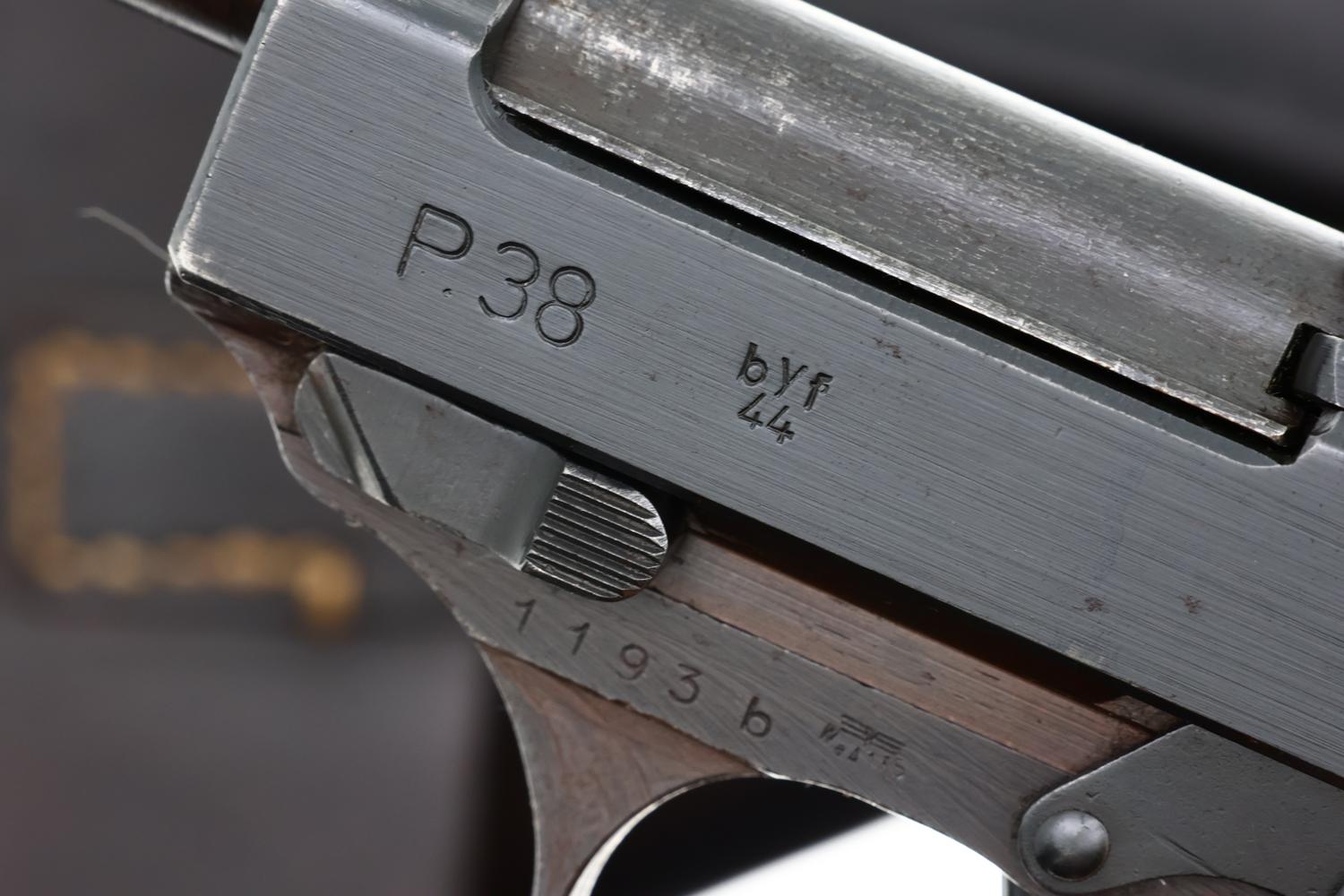 Mauser P38, byf 44, WWII German military pistol, Holster, 1193b, FB01494 - Image 4