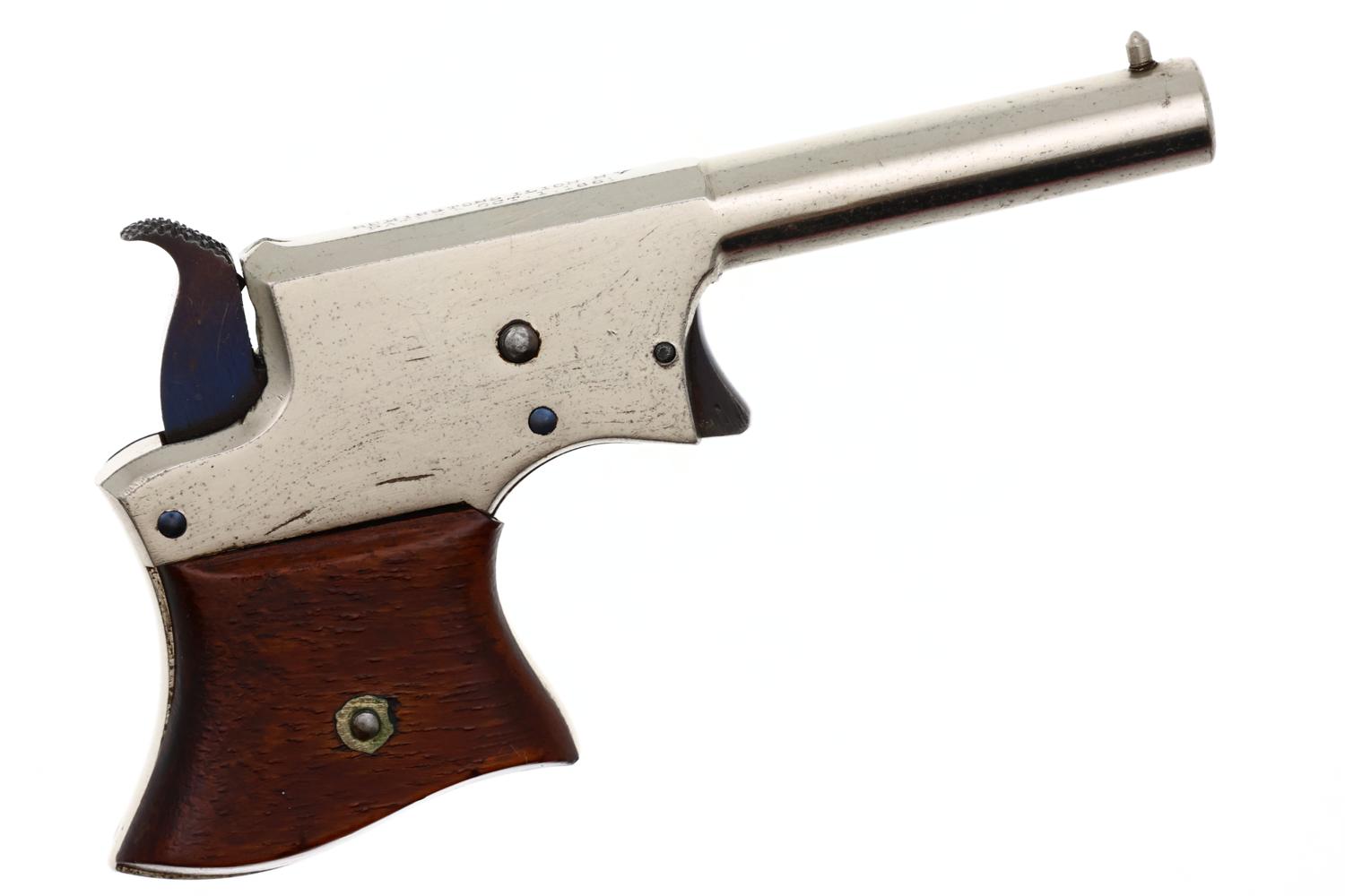 Remington No. 1 Vest Pocket Pistol, Factory Nickle, ANTIQUE, 81462, O-165 - Image 3