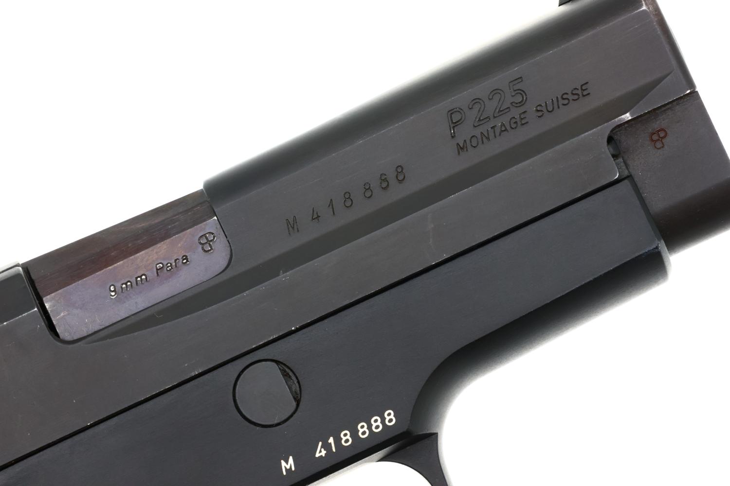 SIG Sauer P225 Pistol, Zurich Police, Swiss Assembled, M418888, FB02051