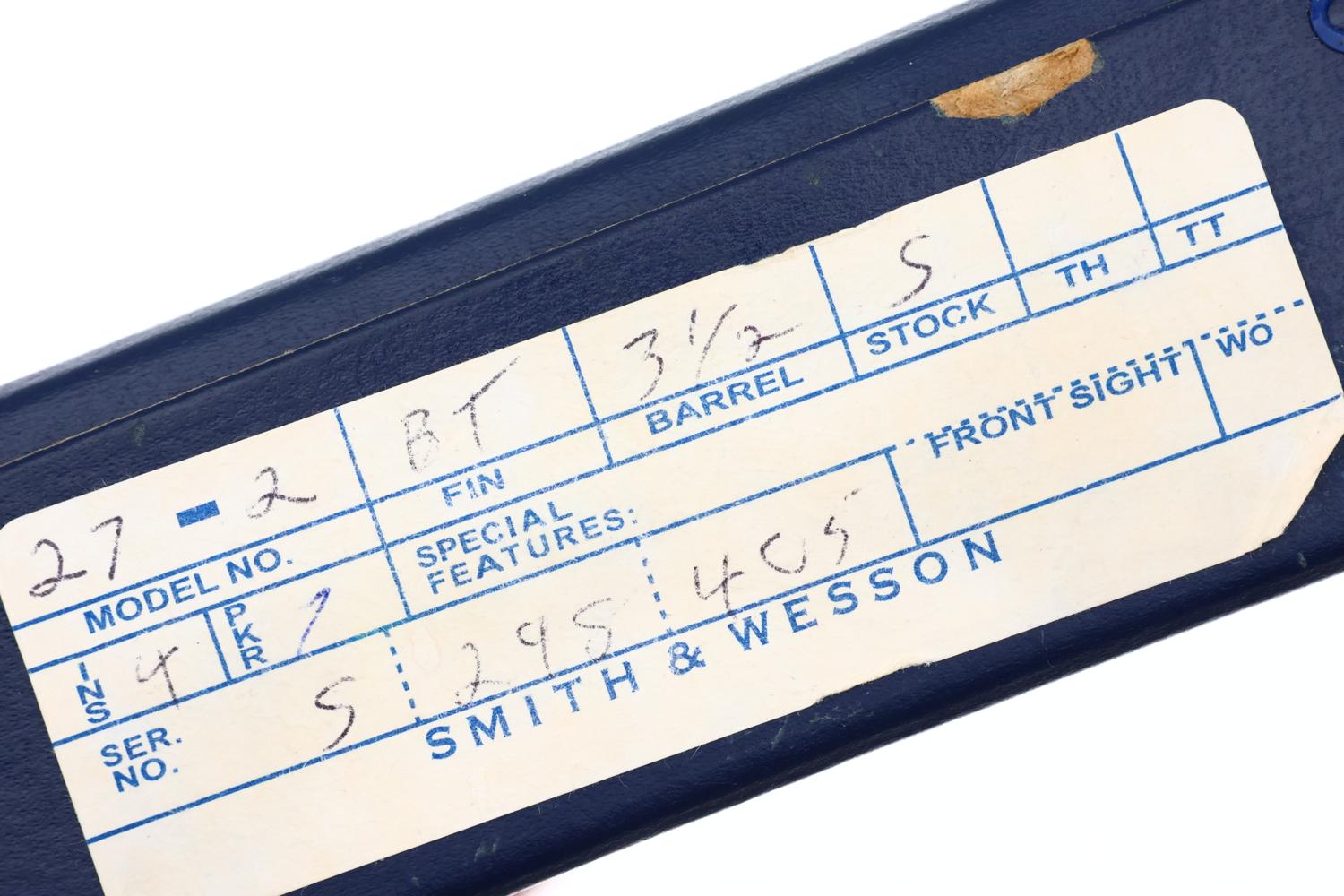 S&W 27-2, .357 Mag Revolver, 3.5" Bbl, Boxed, S298405, FB01544 - Image 12