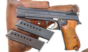 Sig P49, Early High Polish Swiss Military Rig, A101985, FB00065