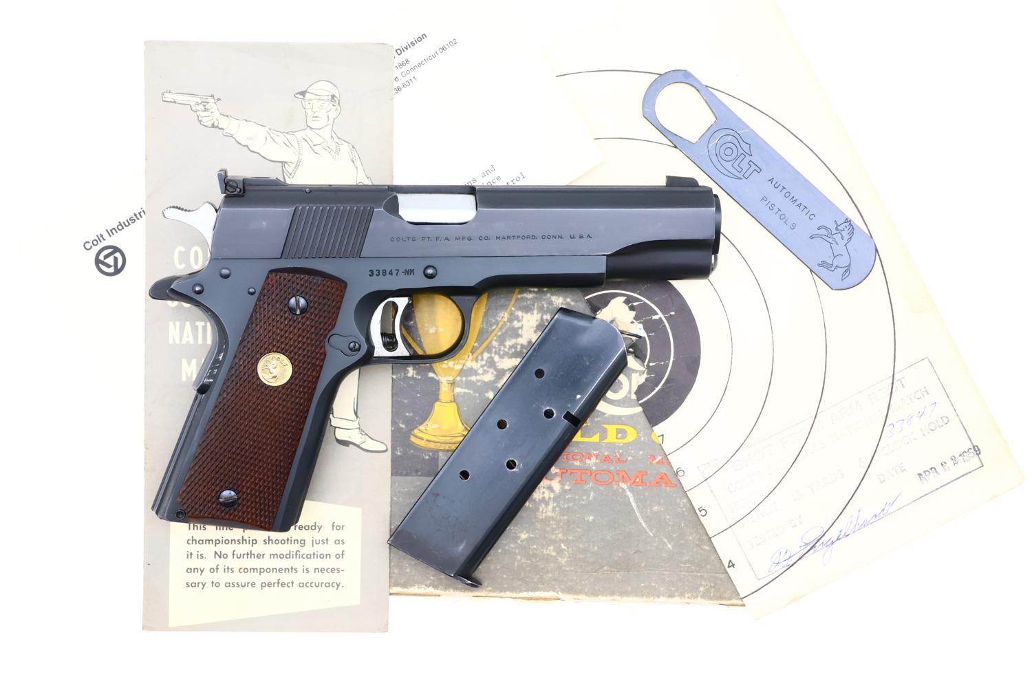 Colt National Match Gold Cup Pistol, Boxed, 33847-NM, FB01713 - Image 2