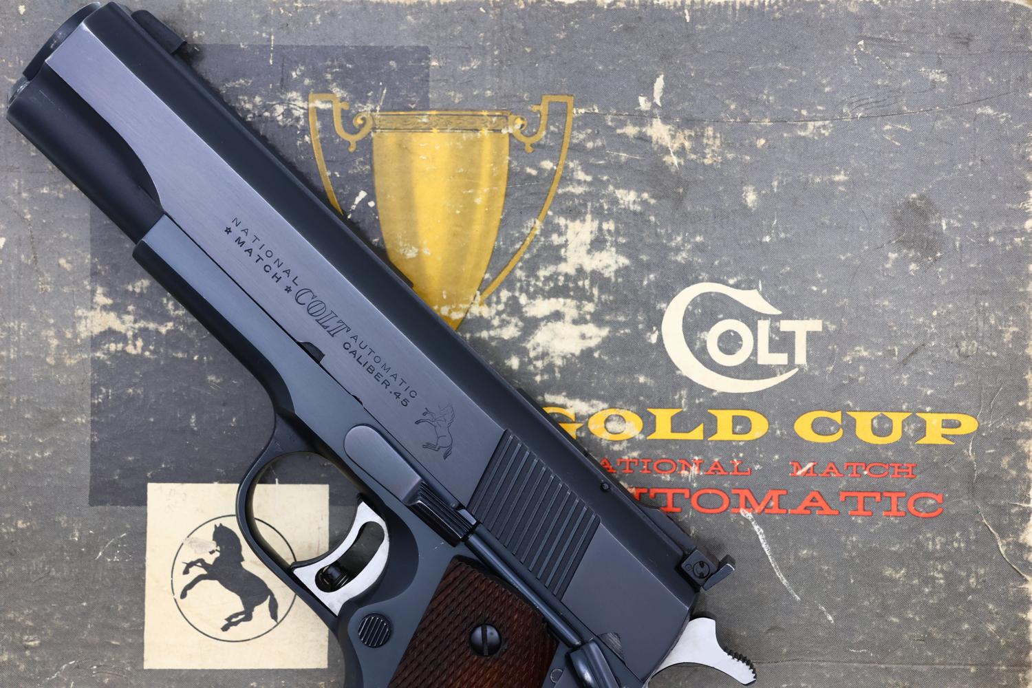 Colt National Match Gold Cup Pistol, Boxed, 33847-NM, FB01713 - Image 7