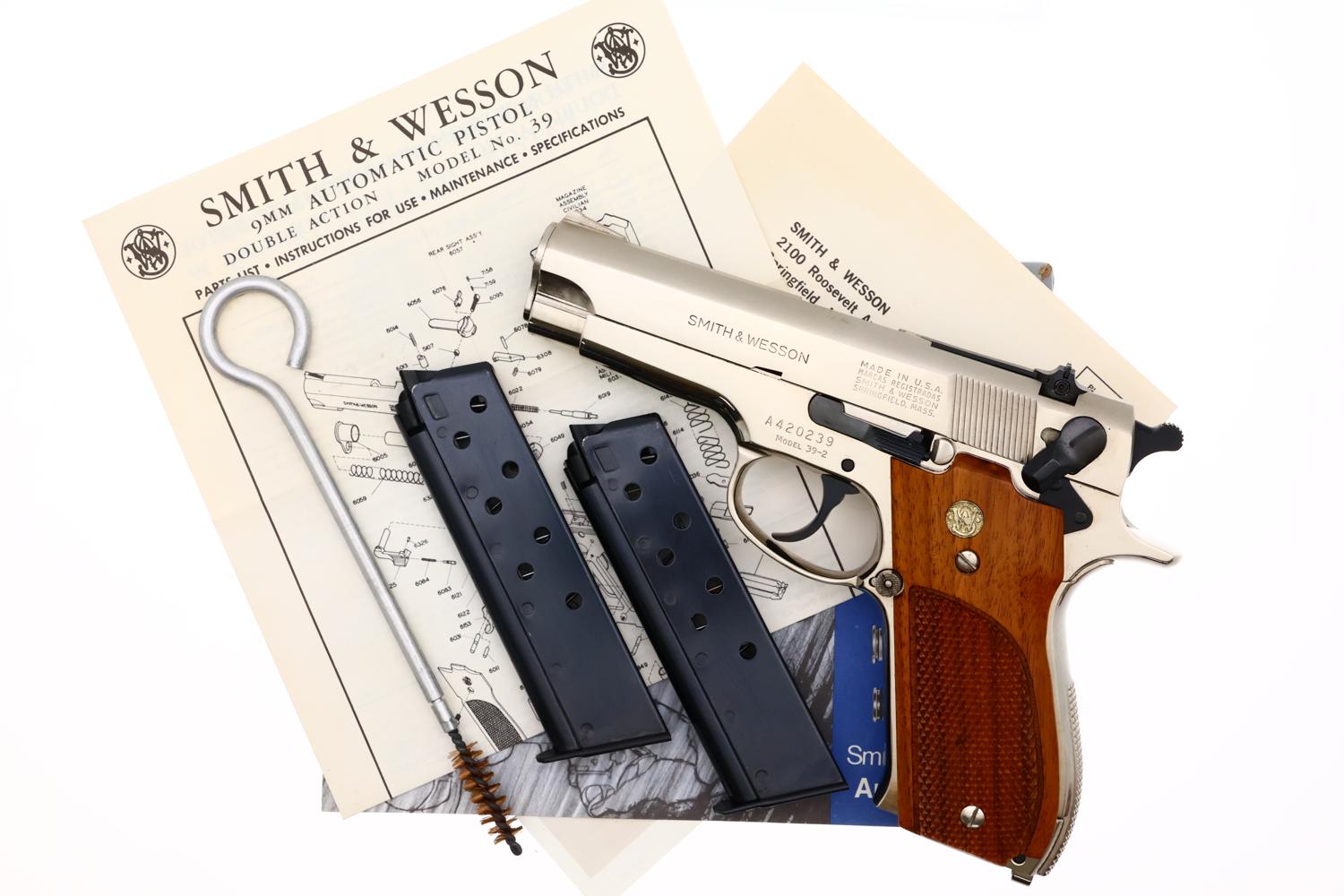 Smith & Wesson 39-2 Factory Nickeled Pistol, NIB, A420239, FB02325 - Image 2