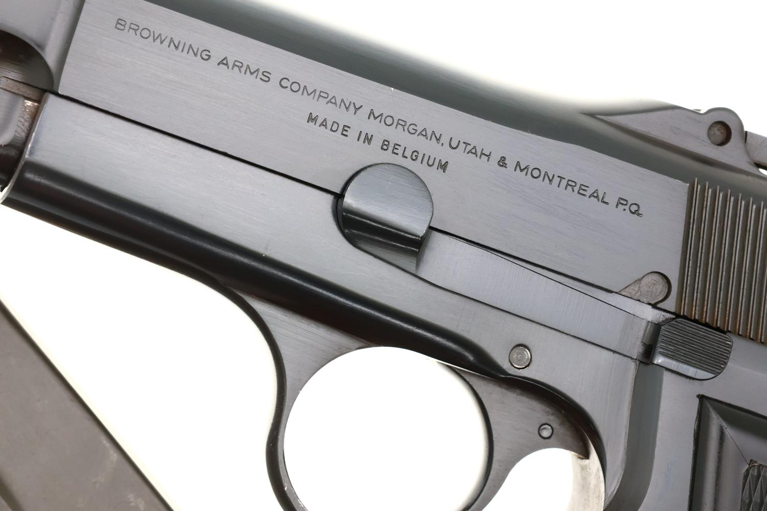 Belgian Browning HP Tangent Slotted Pistol, Pouch,T364260, FB02308 - Image 6