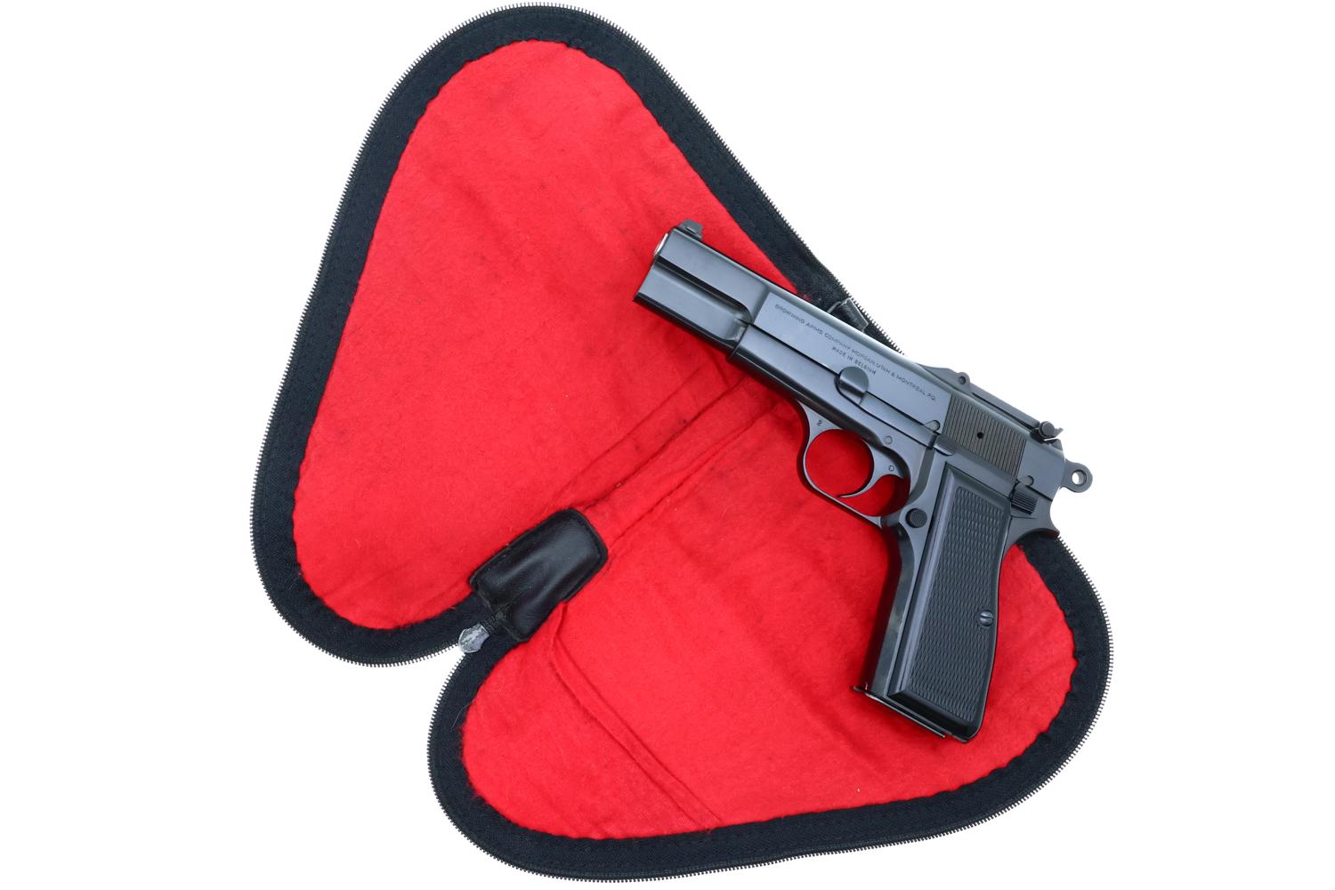 Belgian Browning HP Tangent Slotted Pistol, Pouch,T364261, FB02307 - Image 10