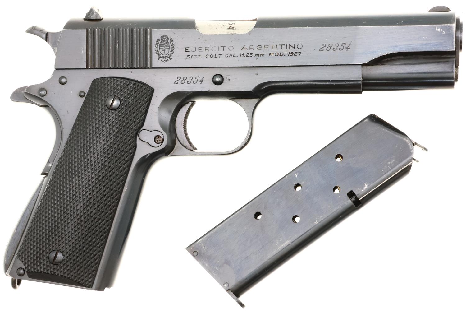 Sistema Colt Model 1927 Ejercito Argentino .45ACP Pistol, 28354, FB01345 - Image 3
