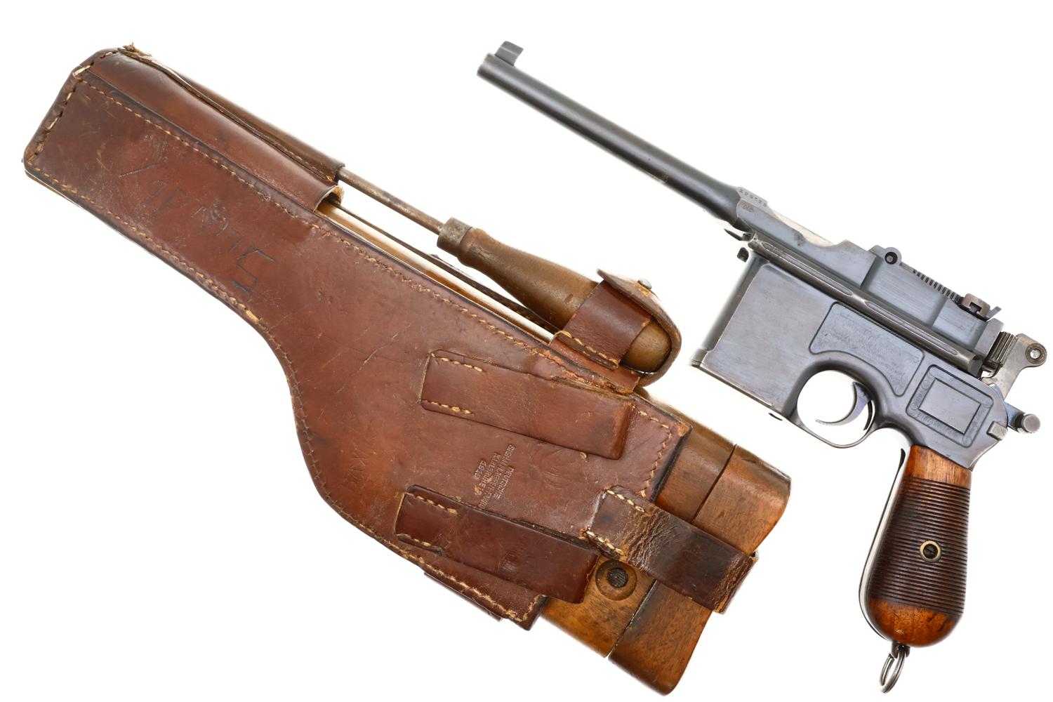 Mauser C96 Broomhandle, WWI German Military Accepted Rig, 296125, FB01557 - Image 2