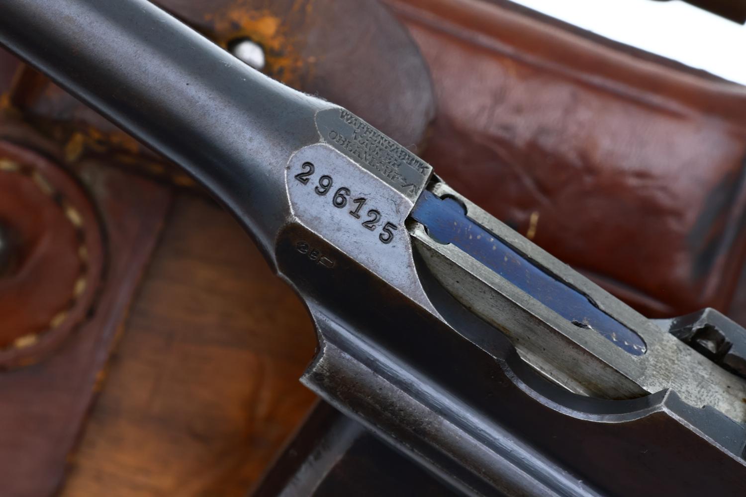 Mauser C96 Broomhandle, WWI German Military Accepted Rig, 296125, FB01557 - Image 6