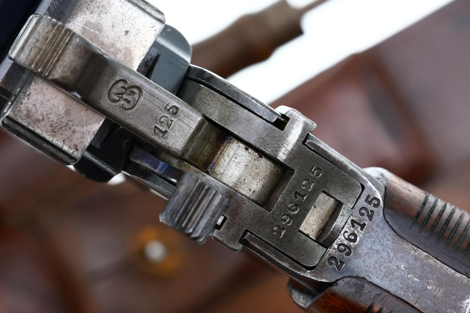 Mauser C96 Broomhandle, WWI German Military Accepted Rig, 296125, FB01557 - Image 8