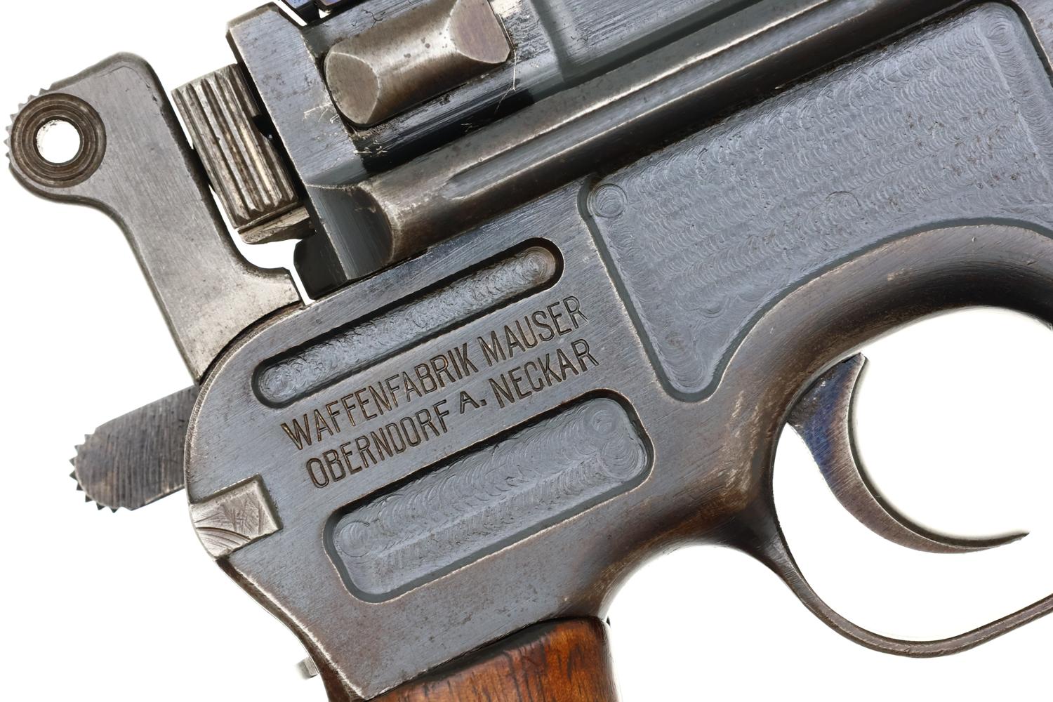 Mauser C96 Broomhandle, WWI German Military Accepted Rig, 296125, FB01557 - Image 9