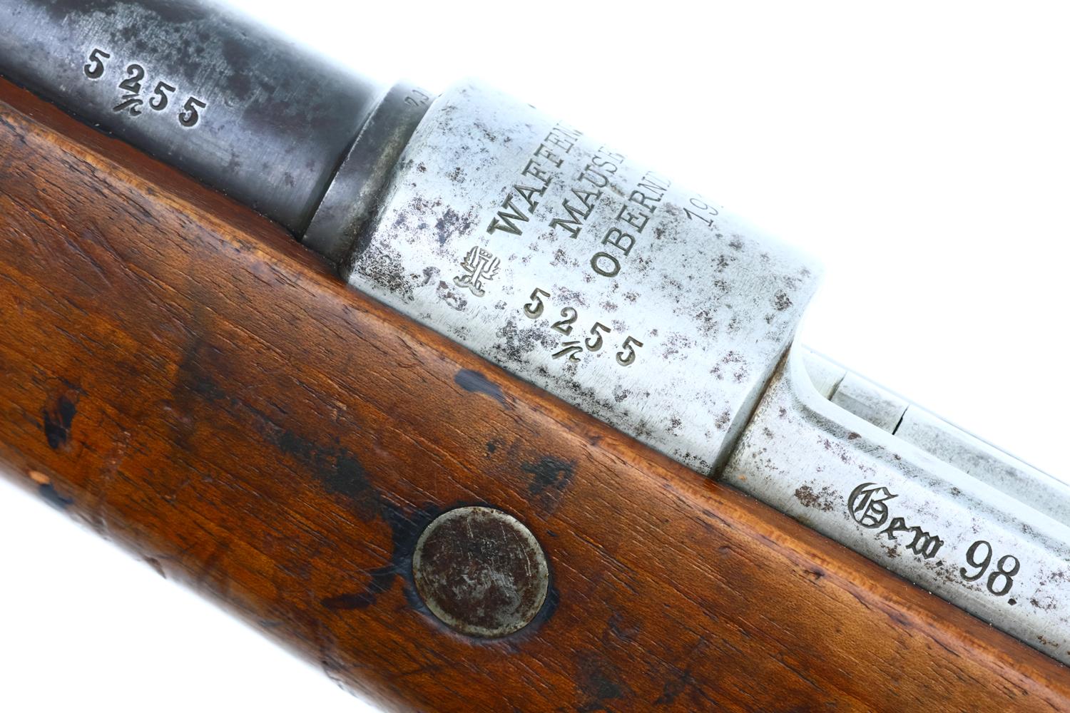 Mauser Gewehr 98 WWI Military Rifle, 5255r, FB01784 - Image 4