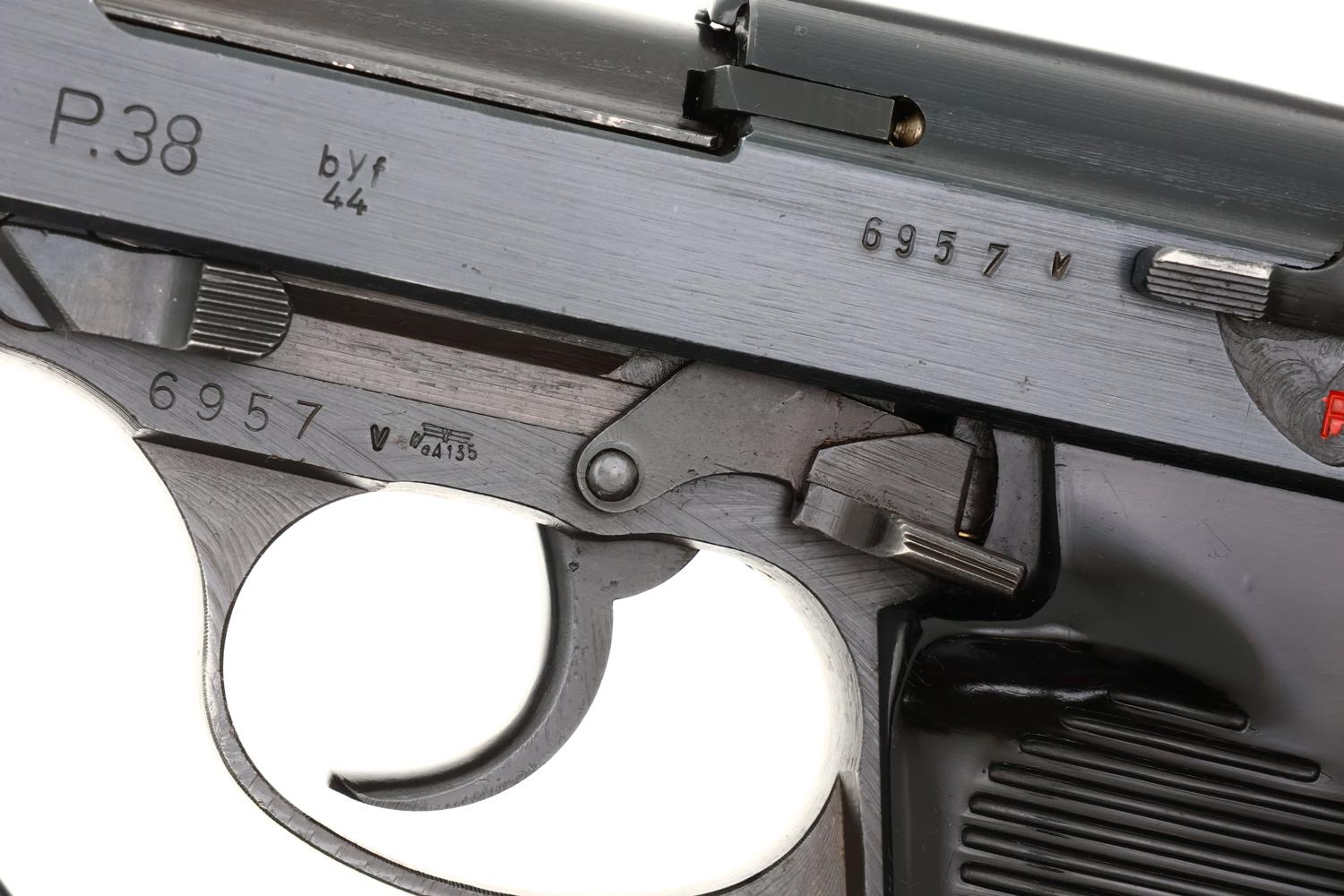 Mauser P38 byf 44 German Military WWII Pistol, 6957v, FB02252 - Image 2