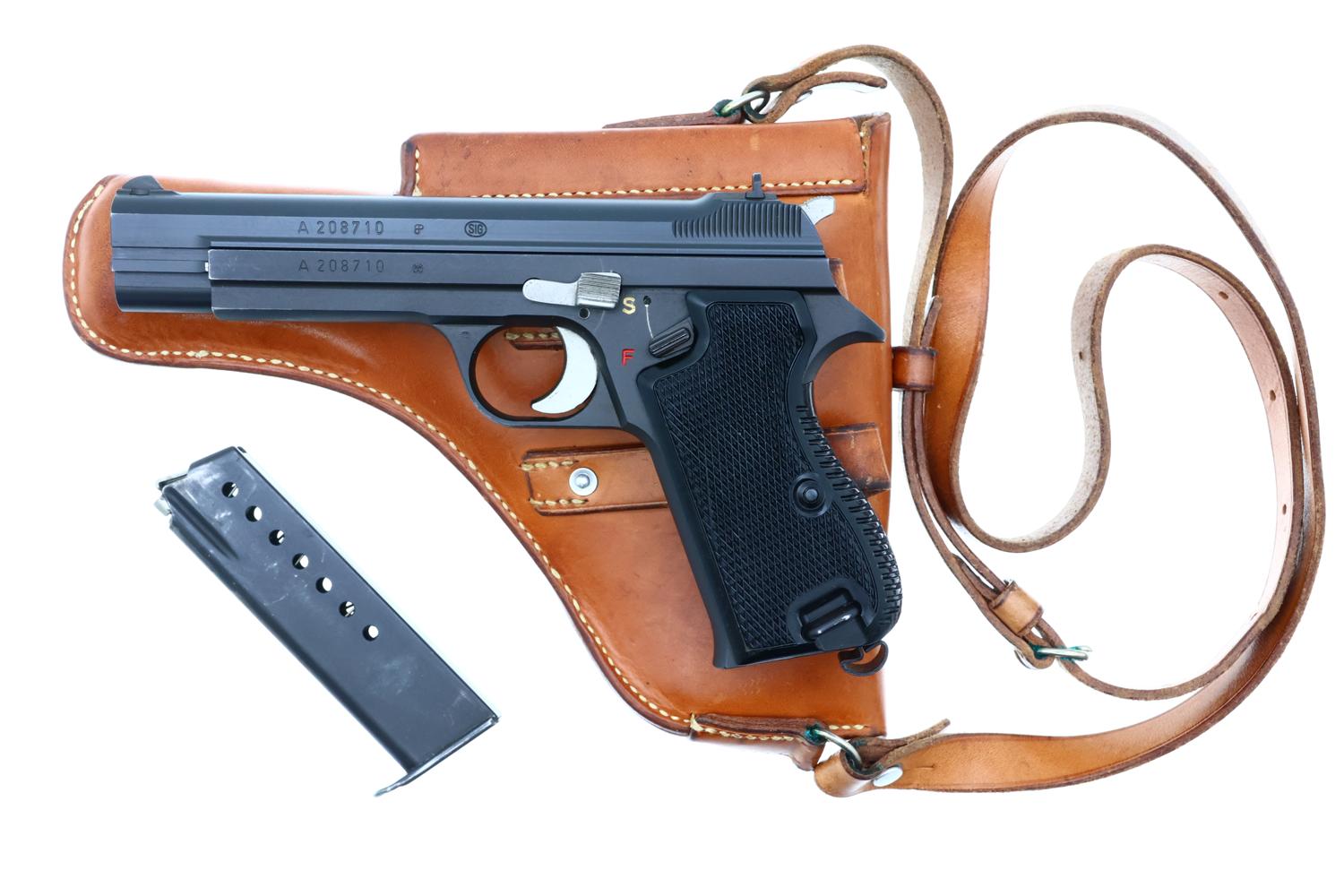 SIG P49, Swiss Military, Late Production, Holster, A208710, FB00103